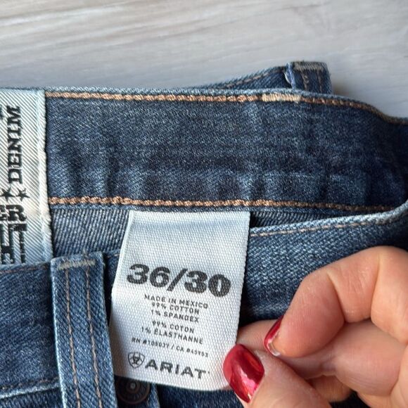 Ariat Men's Straight Leg Jeans - Dark Blue - Picture 8 of 10